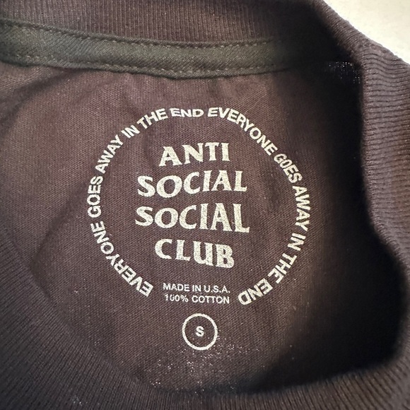Anti Social Social Club Size Small The Grove Tee Black With Colorful Tie Dye - Picture 4 of 6